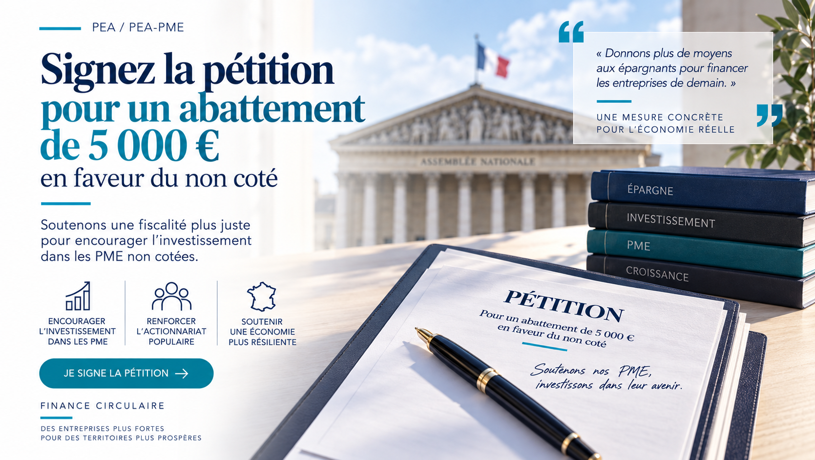 Signez la pétition pour un abattement de 5 000 € en faveur du non coté