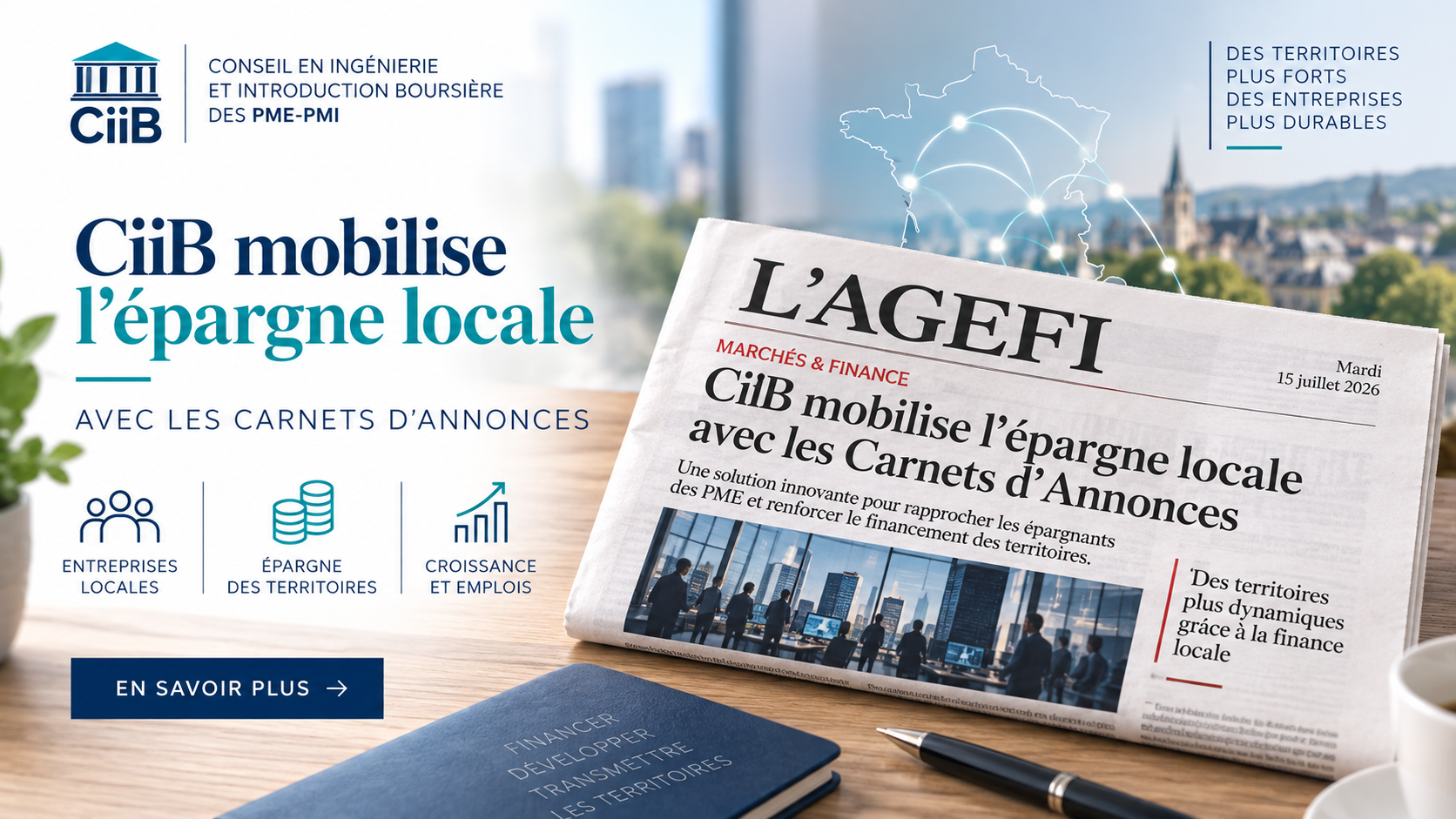 L'Agefi - CiiB mobilise l’épargne locale avec les Carnets d’Annonces