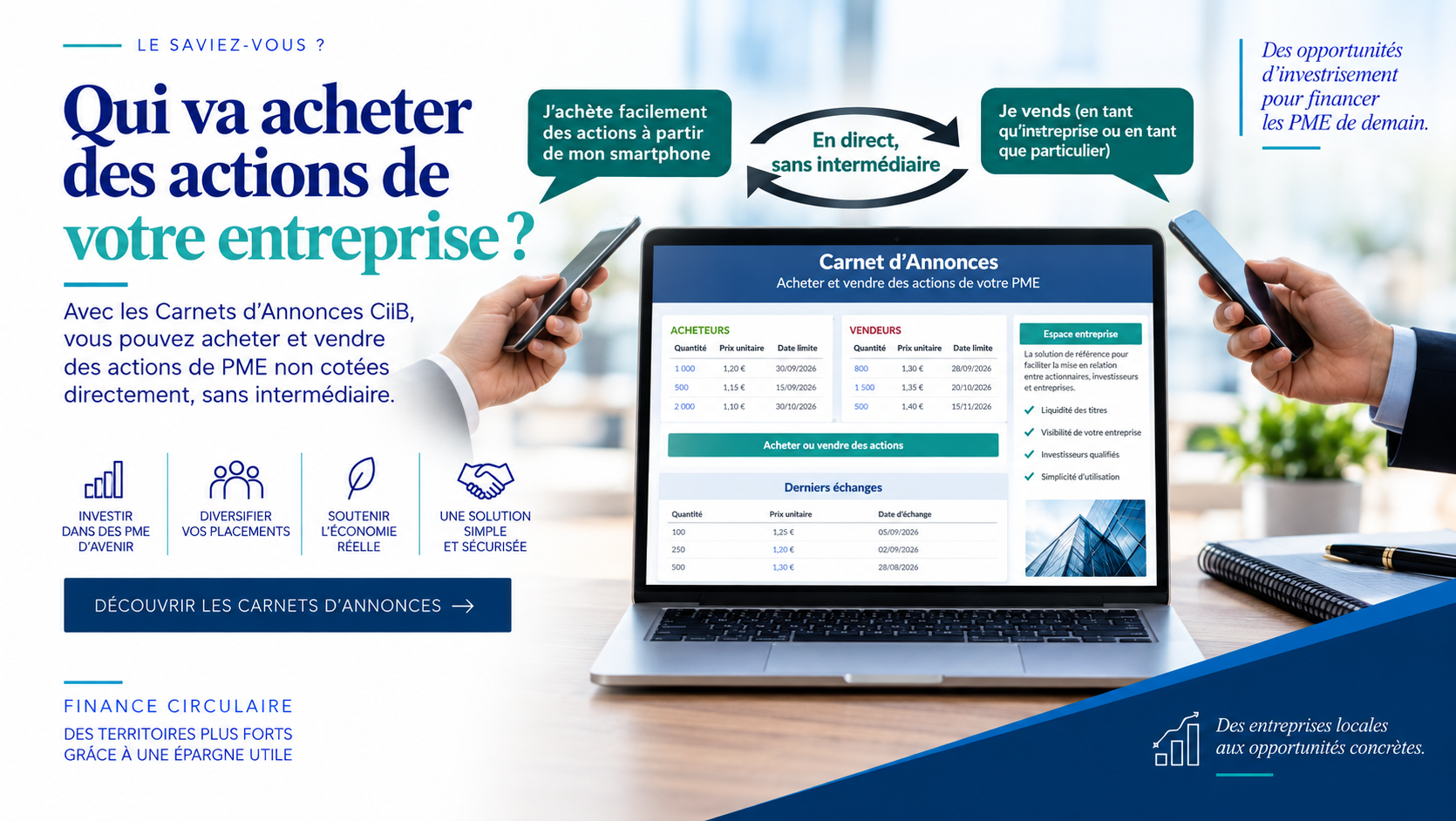 Qui va acheter des actions de votre entreprise ?