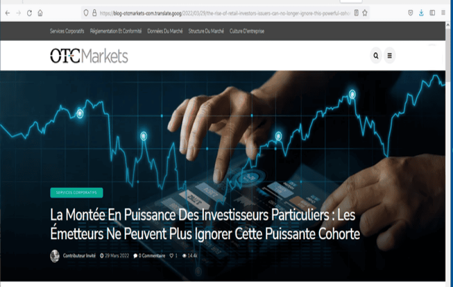 Traduction du blog OTC Markets