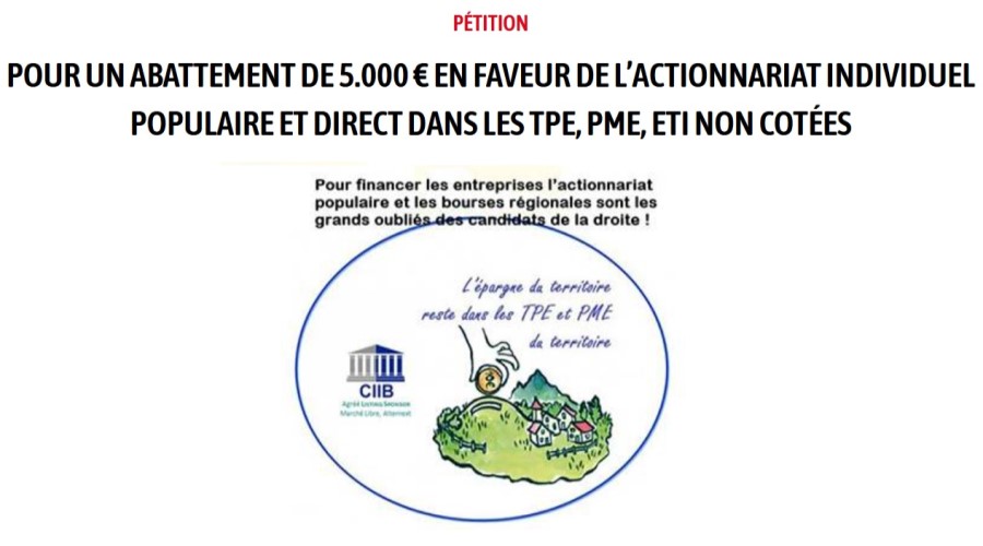 Signez la pétition pour un abattement de 5 000 € en faveur du non coté