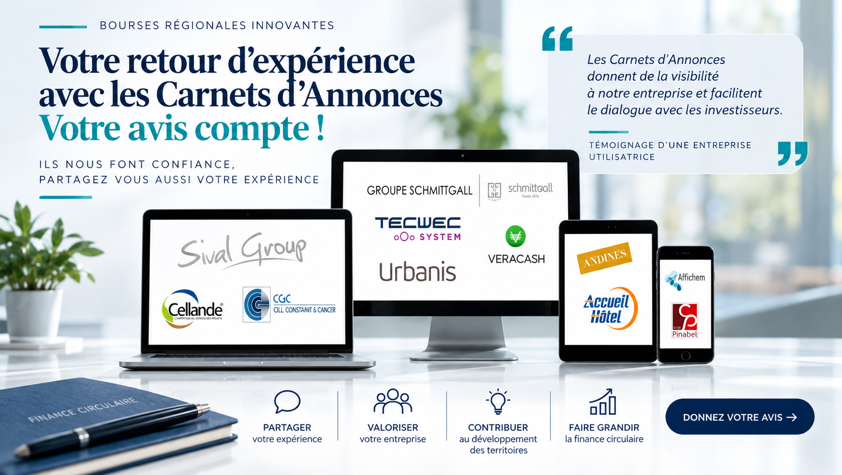 Votre retour d'expérience avec les Carnets d'Annonces : votre avis compte !