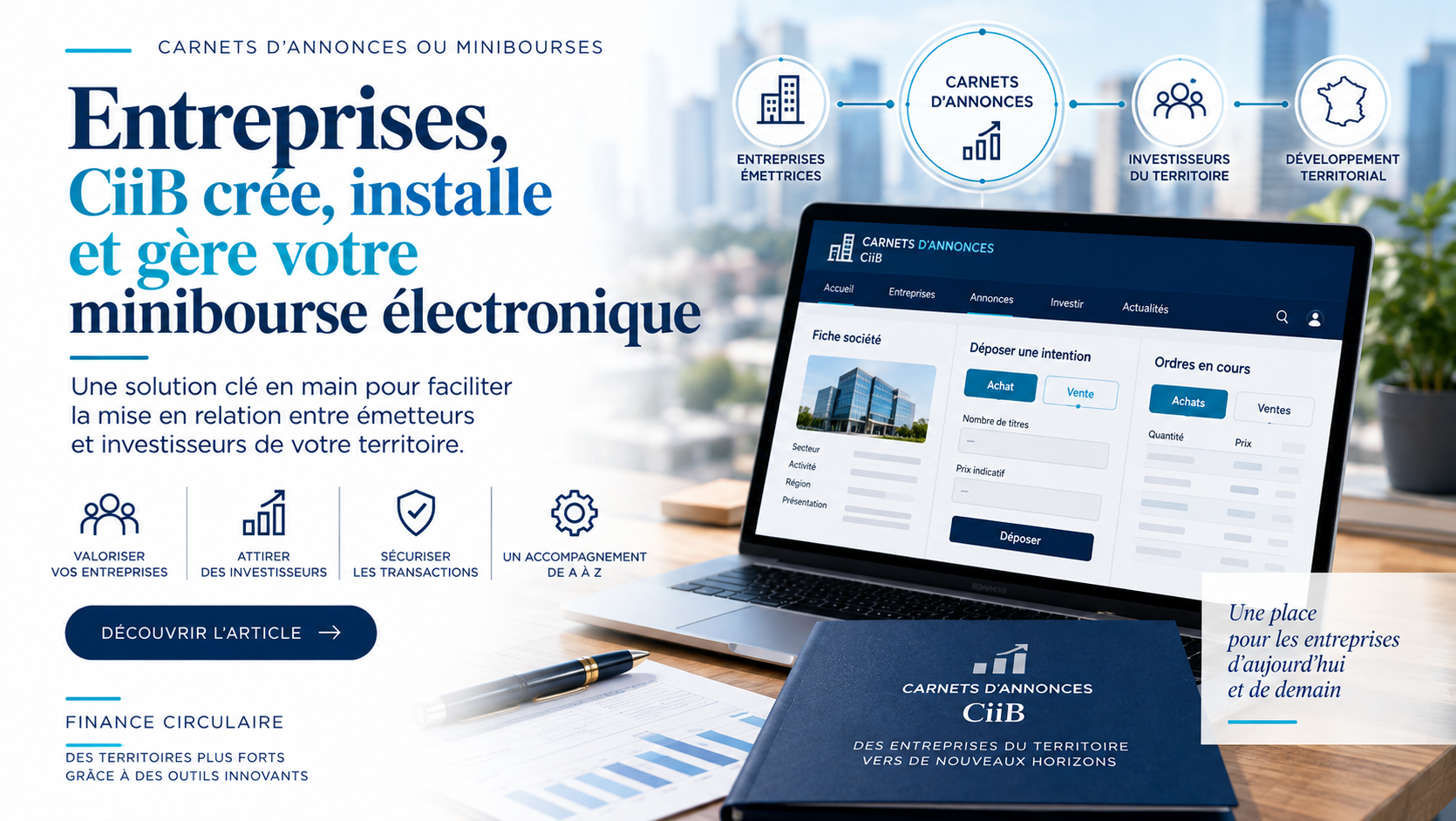 Entreprises : CiiB crée, installe et gère votre minibourse électronique