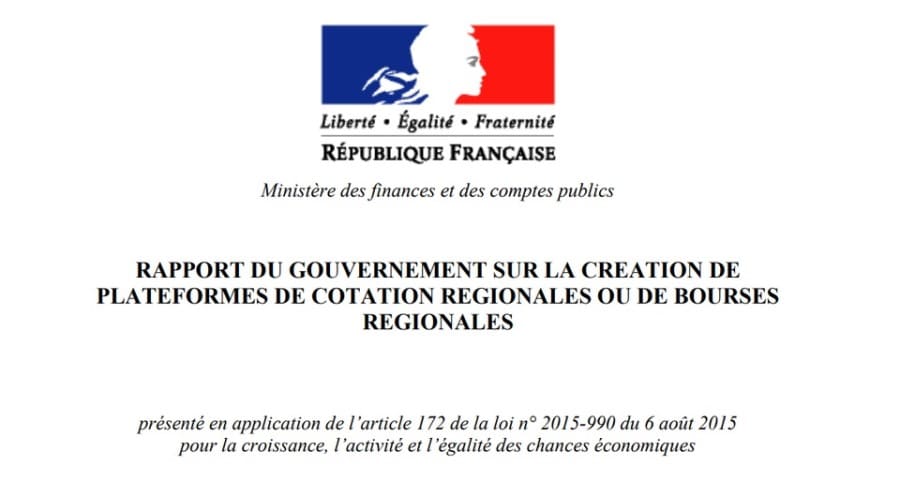 Le rapport du gouvernement sur la loi bourses régionales