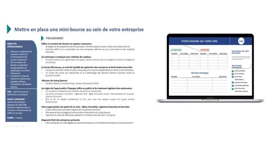 Entreprises : CiiB crée, installe et gère votre minibourse électronique