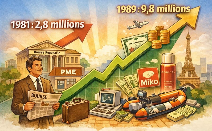 1981 : 2,8 millions d’actionnaires en France – 1989 : 9,8 millions d’actionnaires
